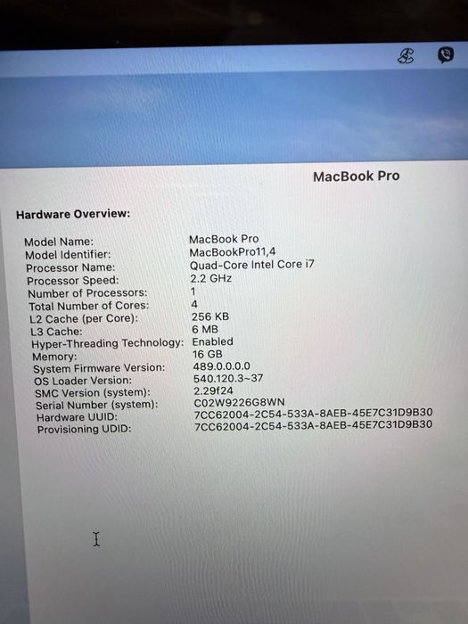 Apple MacBook Pro 15" (Mid-2015, Retina), 16GB RAM, SSD, като нов, с Apple mouse