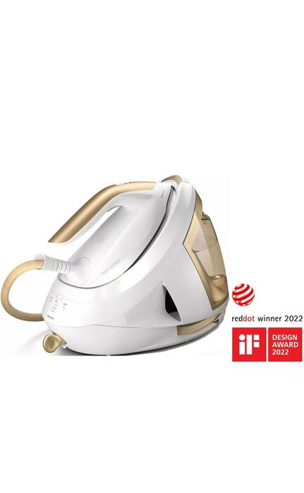 Statie de calcat cu abur Philips PerfectCare seria 8000 PSG8040/60, 2700W, 8 bari, jet de abur 600g, alb/auriu