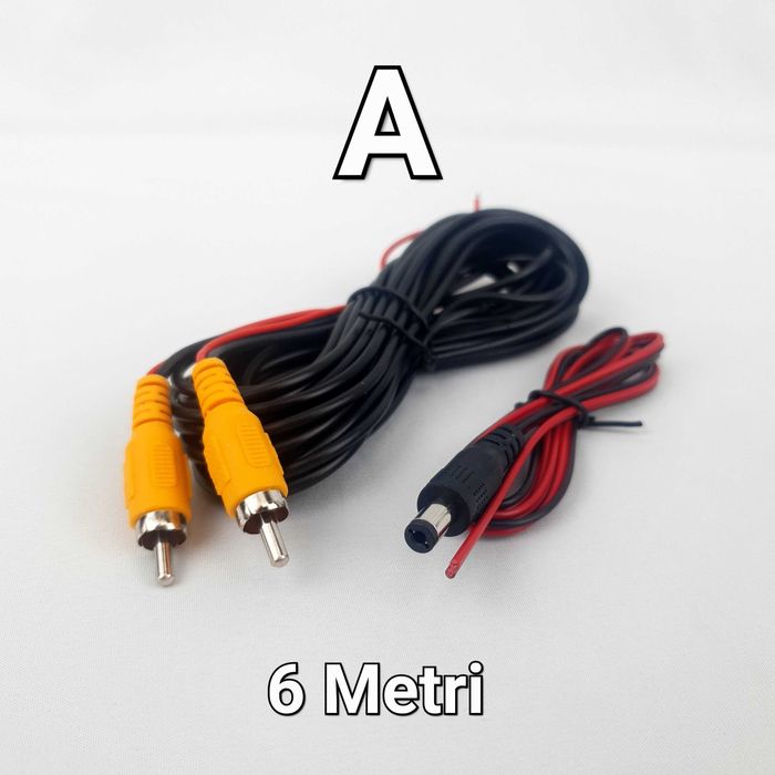 Cablu Video RCA-6M 10M 15Metri-Camera Marsarier-Navigatie-Auto-Dube-HQ