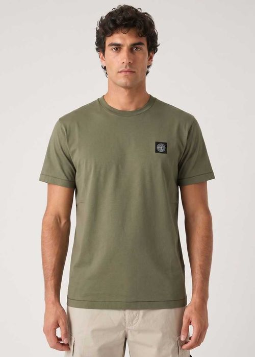 Нов STONE ISLAND Compass Patch Logo Мъжка Тениска С Яка Ежедневна Раз.L
