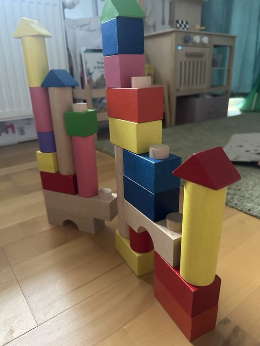 Set de constructie din lemn - Montessori