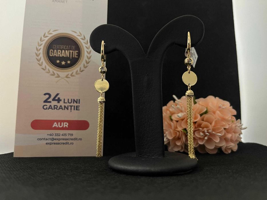 Cercei Aur 14k 5.44g (AG16 Moldova b32907.2)-Garantie 2 ani!