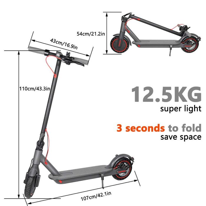 Електрическа тротинетка iScooter A6 Pro 10.5A, 600W