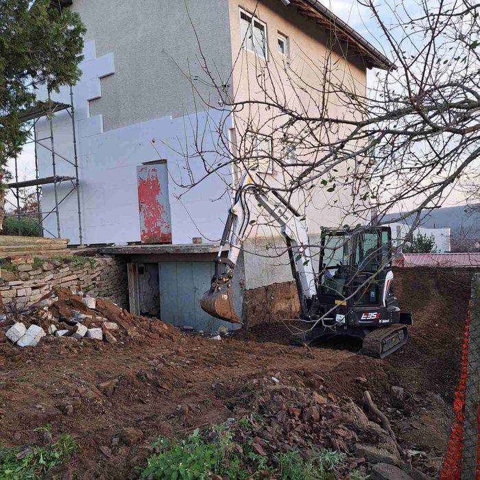 Услуга, услуги с мини багер и самосвал