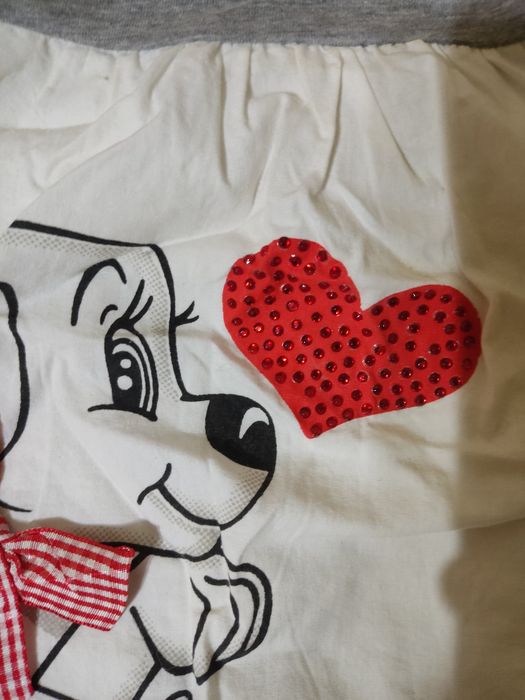 Платьице бело серое