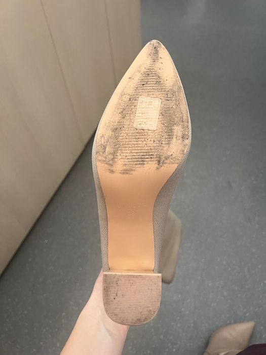 Ботуши бежови текстил