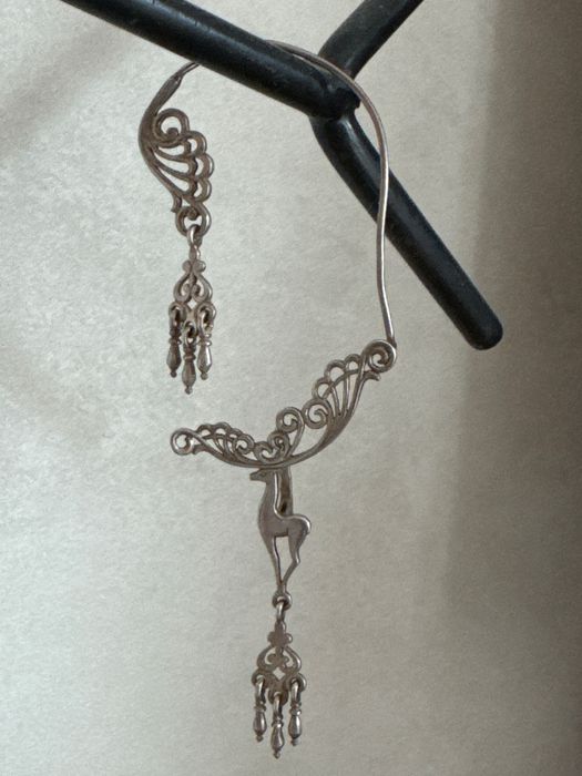 Кафа. Моно серьга. Серебро.