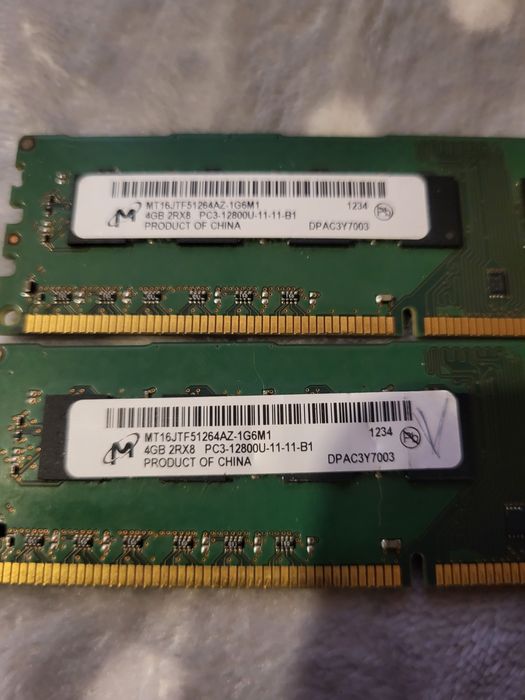 Озу Micron DDR3 1600 8gb