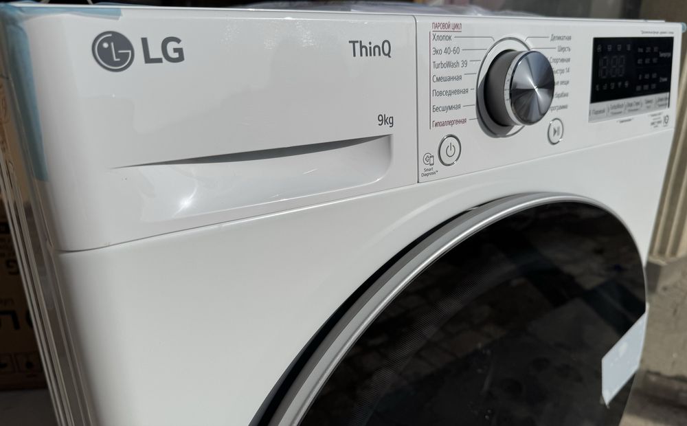 Стиральная машина LG 9 кг F2V7FS1W AIDD Inverter Steam TurboWash Wi-fi