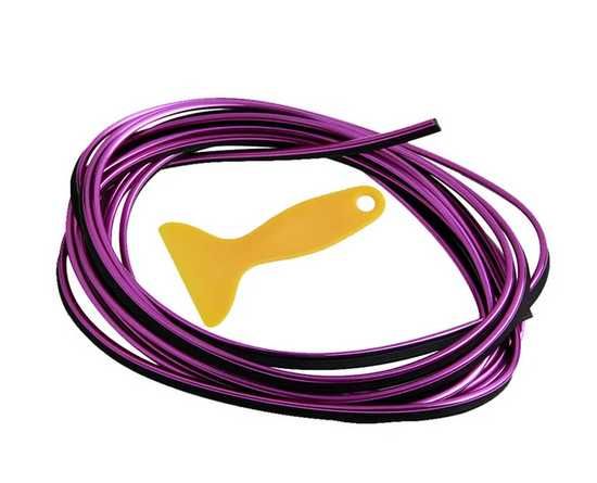 Декоратина лайсна за интериор на автомобил - 5 метра/5 цвята.