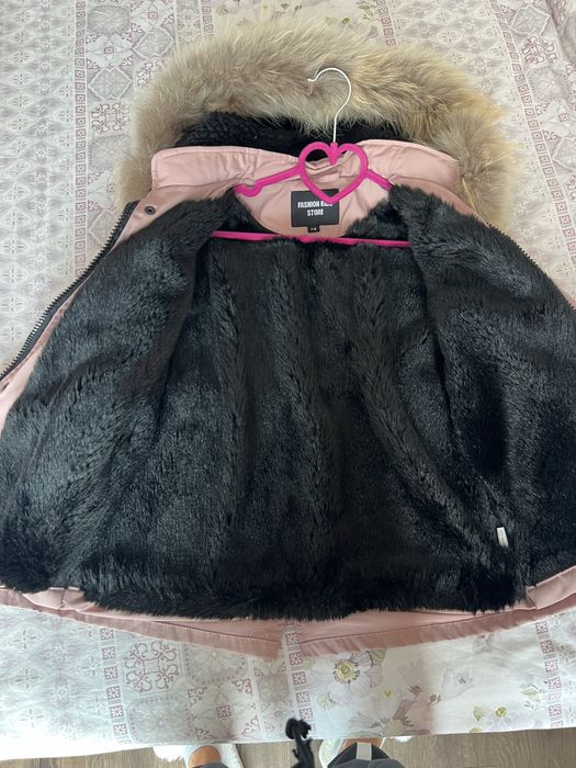 Детска парка с естествен косъм