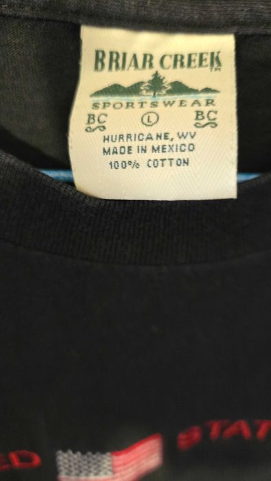 Briar Creek, tricou cu broderie steag USA, masura L