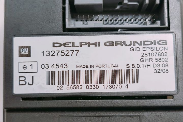 Display Bord Delphi 13275277 Opel Vectra C