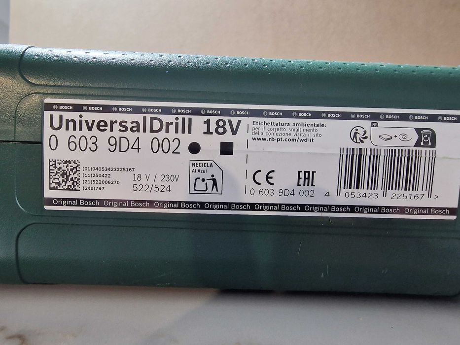 Bosch Masina de gaurit si insurubat 18V 2x Li-ion baterie 1.5Ah