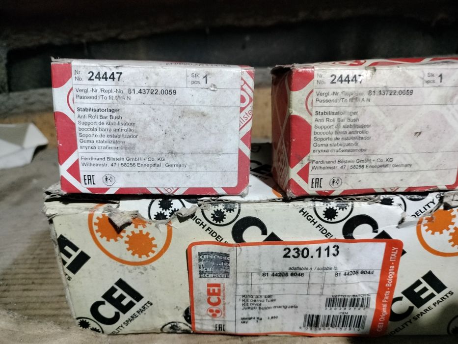 Pivot Man TGL și set bucșe stabilizatoare.