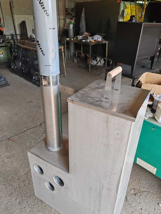 Sobă ciubăr apa dulce INOX 1,3 m + burlan+ făraș