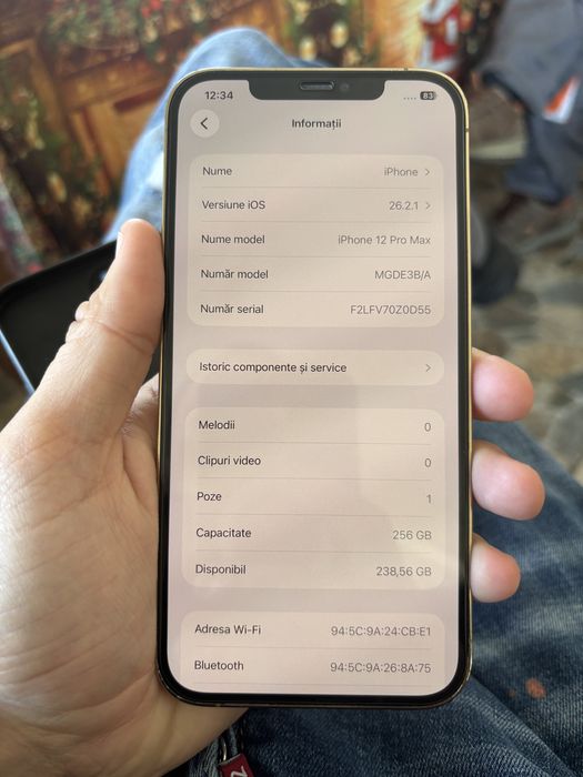 Iphone 12 pro max, 86% baterie 256GB