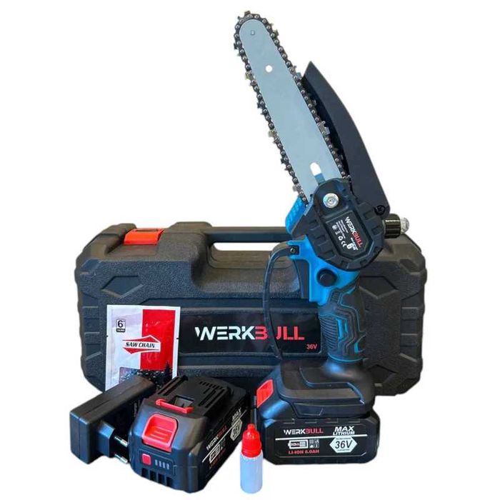 Немска Акумулаторна мини Резачка авт.омасл. 36V 2 батерии 8Аh+2 вериги