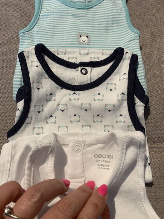 Комплект от 3 броя бодита 1-3 месеца Okaidi