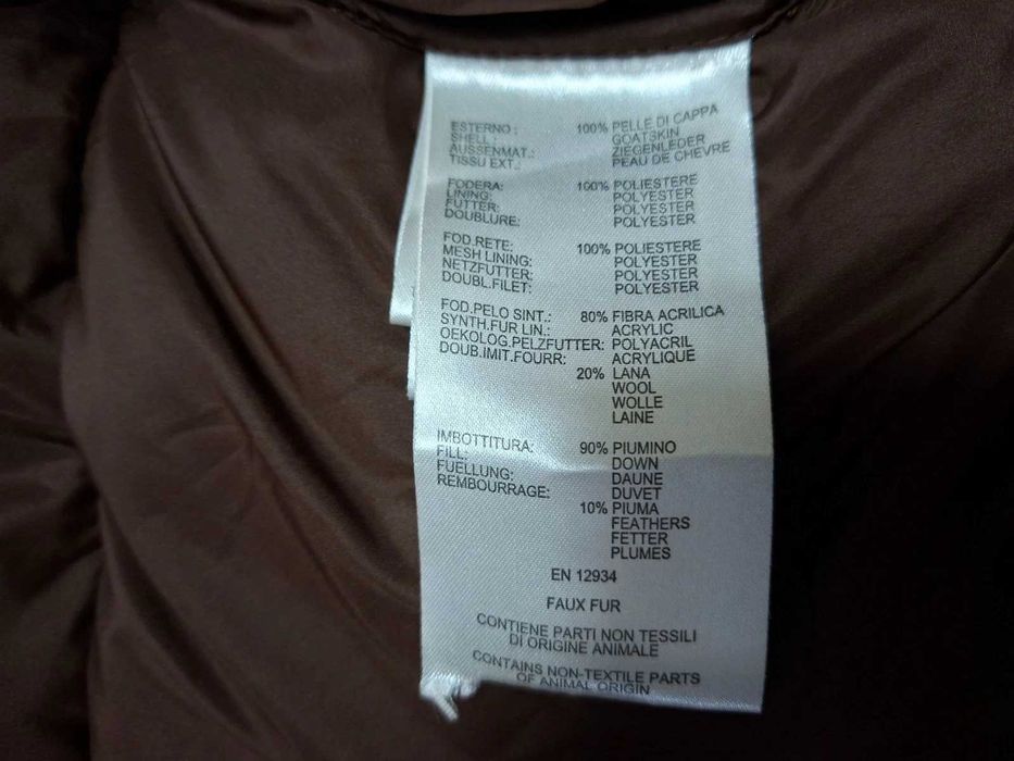 Parajumpers Goat Leather Down Jacket Size L Кожено Пухено Яке Мъжко