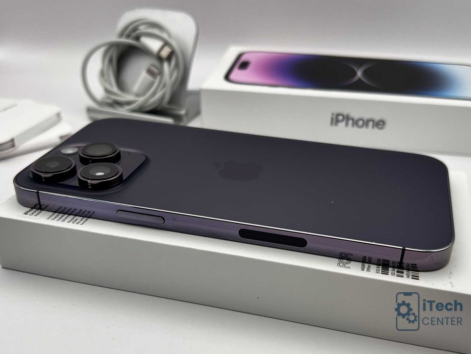 iPhone 14 Pro MAX, 128GB, Purple, 100% батерия, КАТО НОВ, ГАРАНЦИЯ!