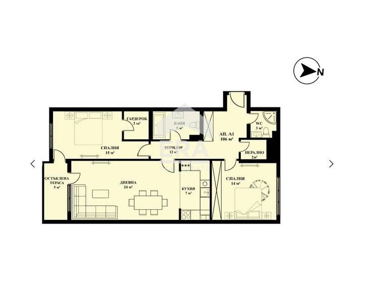 Продава се Тристаен апартамент в София, Люлин 5 - 125 кв.м за 847 €/кв.м - Снимка #3