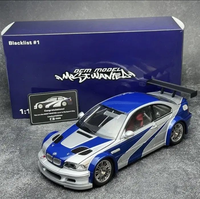 BMW E46 GTR Most Wanted Original 1:18 коллекционная моделька