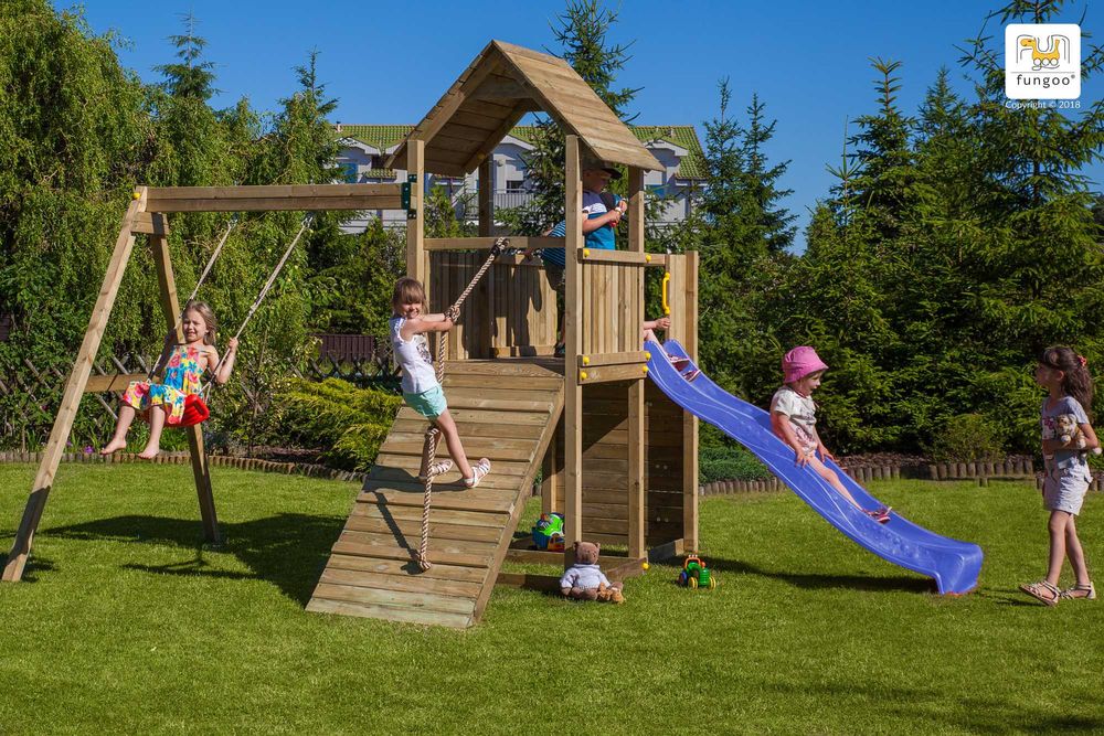 Fungoo 03005 CAROL 3 детска площадка с пързалка и люлка