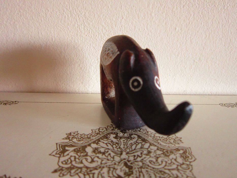 cadou rar Fauna Africii Rinocer handmade piatra 1960 Africa