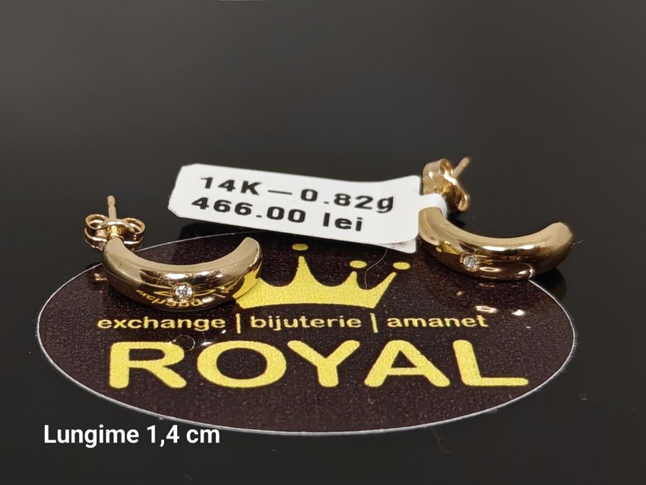 Bijuteria Royal: Cercei aur 14k/0.82 gr