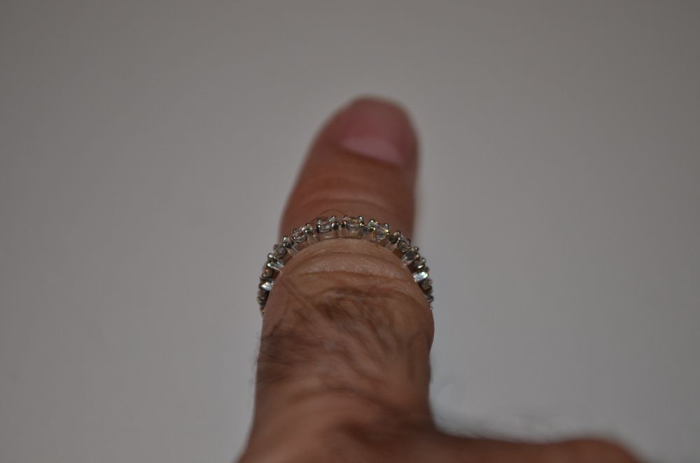 INEL AUR ALB 18K + 20 Diamante = 0.80ct - Model ETERNITY - Franta !