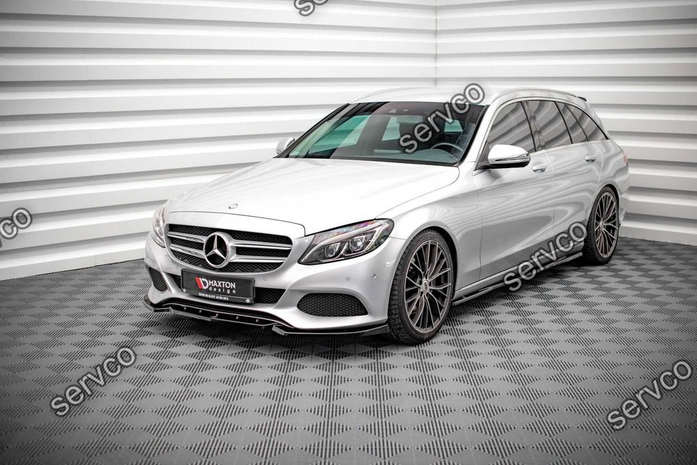 Prelungire splitter bara fata Mercedes C Class W205 2014-2018 v6 - Maxton Design