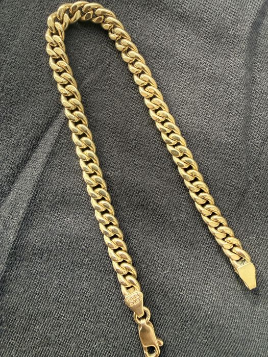 Масивна гривна 14К злато Cuban Link