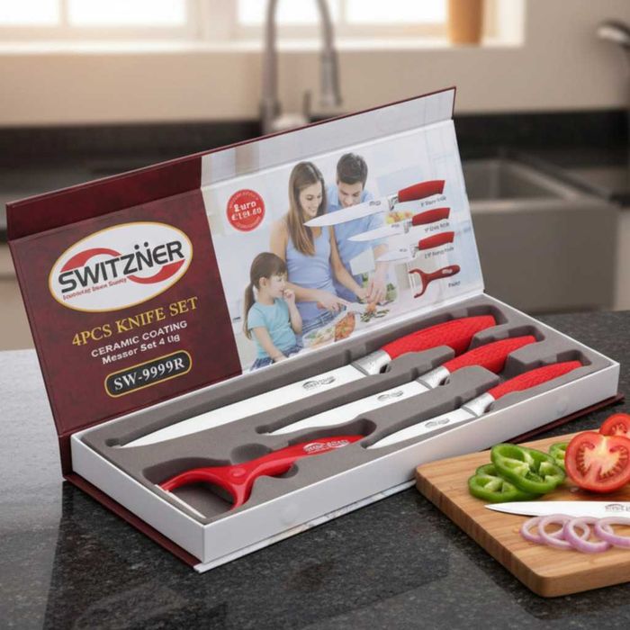 Комплект  Switzner  4 части с керамично покритие и ергономични дръжки