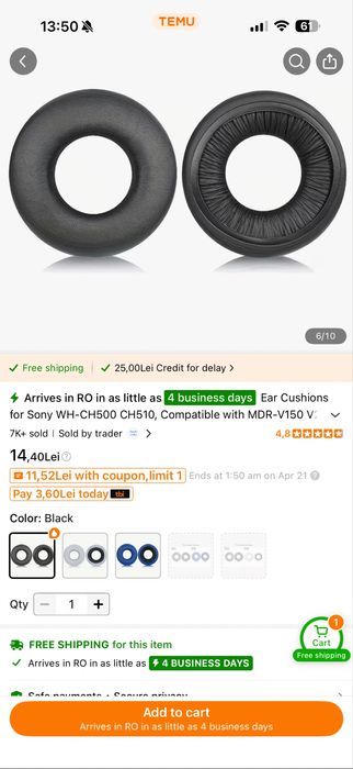 Căști wireless SONY WH-CH510