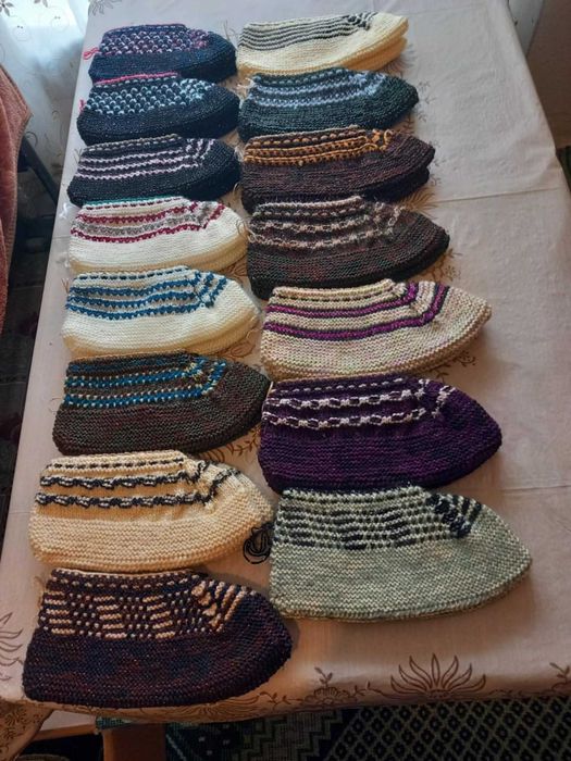 Ръчно плетени дамски терлици