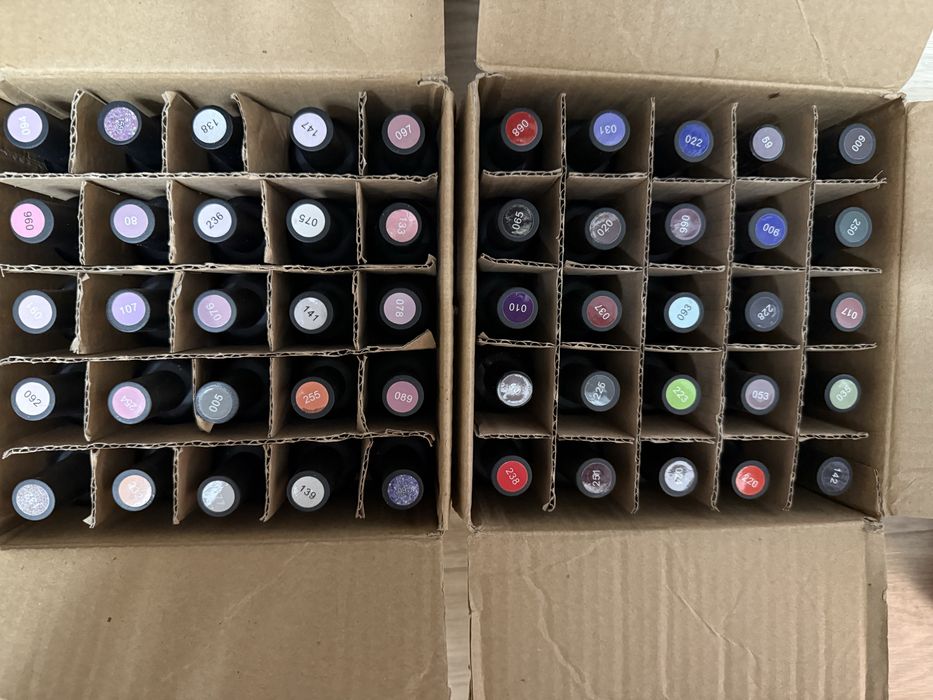 Гель лаки дива 50шт в коробке + топы, гели, пудра. ТОРГ!!