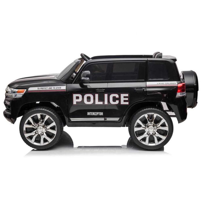 Masinuta electrica pentru copii de politie Toyota Land Cruiser, Numar auto personalizat CADOU