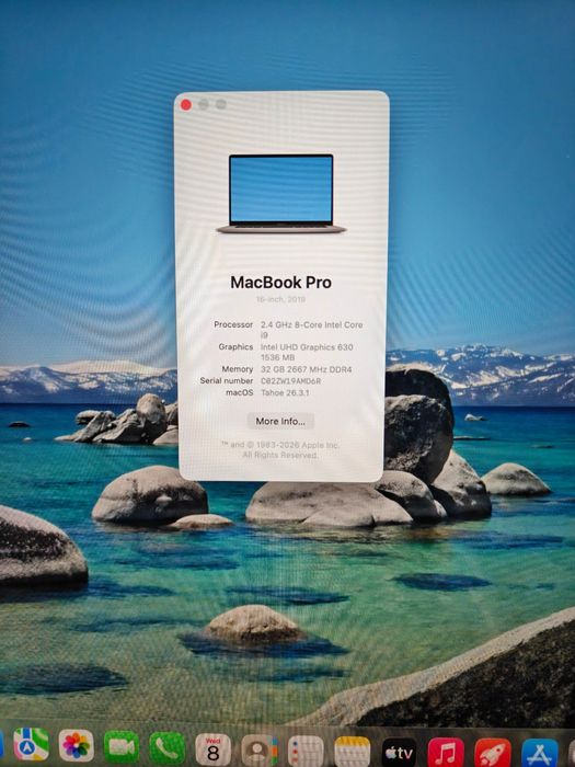 Apple MacBook Pro 32GB RAM 512GB SSD AMD Radeon Pro 530M