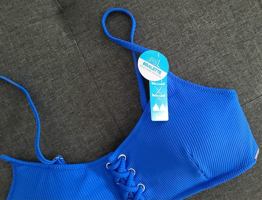 Transport GRATUIT Sutien baie albastru NOU cu eticheta