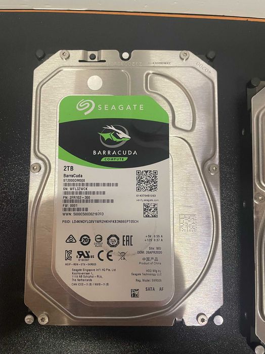 Hard disk Seagate Baracuda Compute 2 TB, SATA3, 100 % health, garantie 6 luni