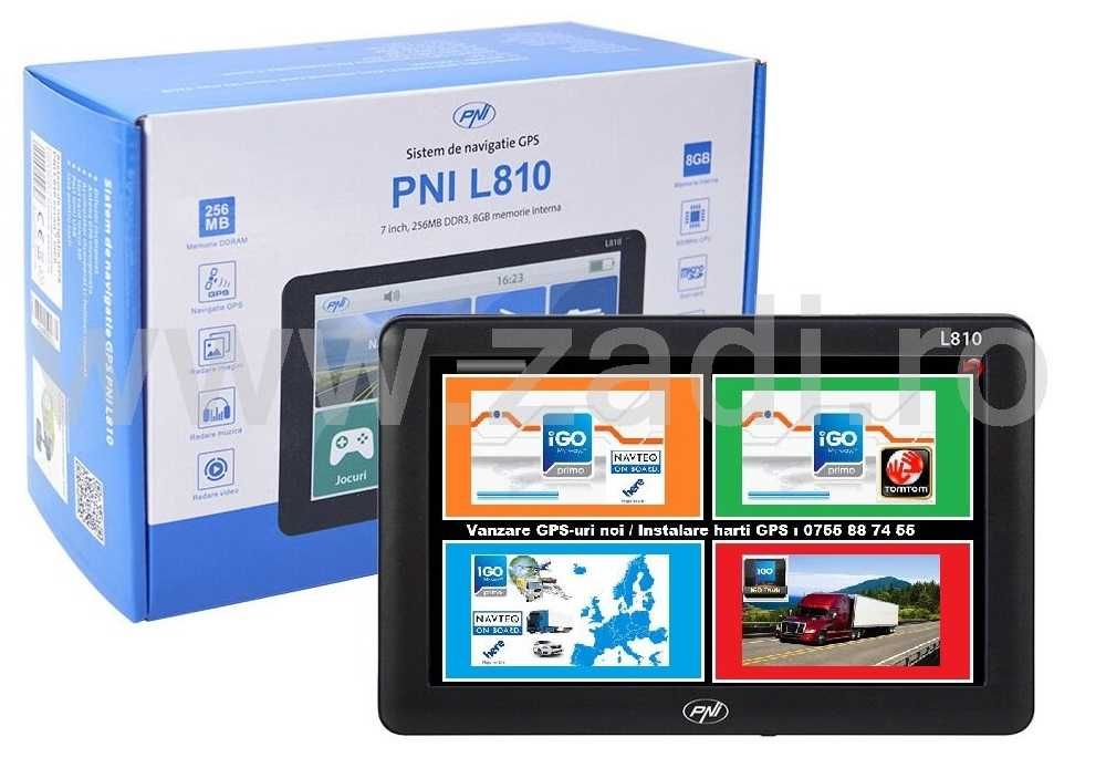Gps pni (256 ram,8gb,800mhz)-4 programe camion-harti full europa