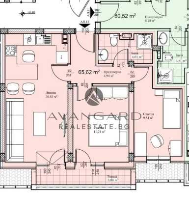 Продава се Тристаен апартамент в Пловдив, Прослав - 73 кв.м за 1193 €/кв.м - Снимка #1