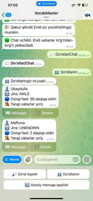 Telegram bot + веб-сайт + админ панель/CRM ишлаб чиқаман