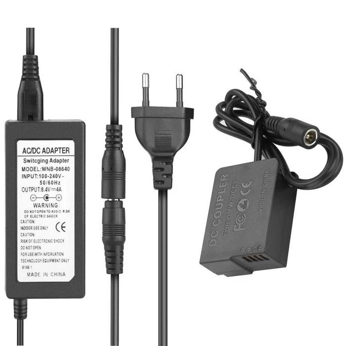 Alimentator priza DMW-DCC8 BLC12 pentru camera Panasonic Lumix GH2 GX8 G80 G81 G85 FZ200 FZ300 FZ1000 FZ2000 FZ2500 G5 G6 G7 G70