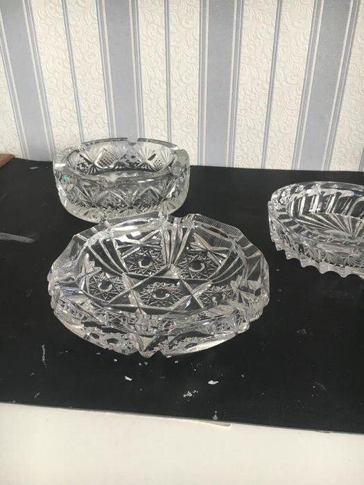 Пепельницы хрустальные