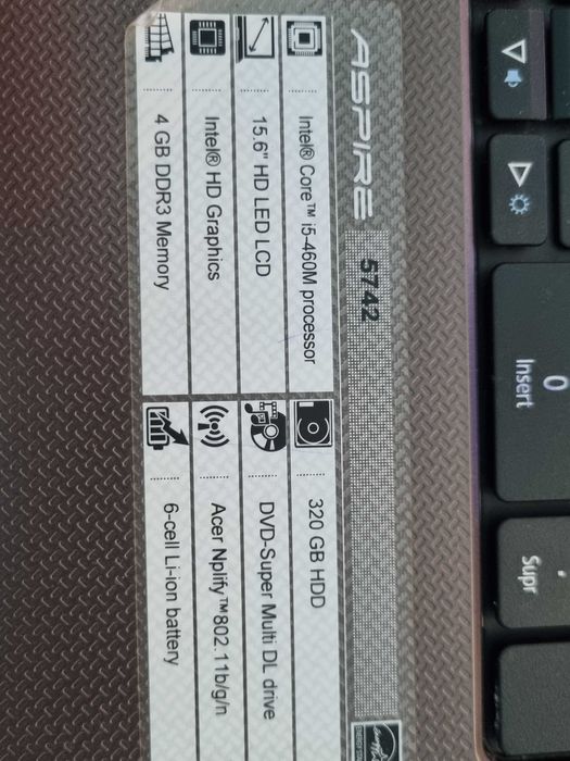 Acer aspire  5742 i5