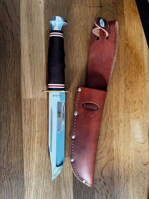 Kabar Marine Hunter Ловен нож Кабар Кожена дръжка