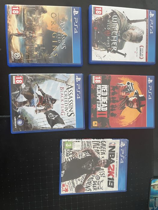 Witcher ,Assassin’s Creed Black Flag and AC Origins , NBA 2K19 PS4