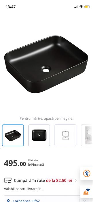 Chuiveta baie negru mat